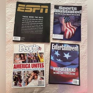 Lot Of Four Magazines. People, ESPN, Sports Illustrated And entertainment weekly